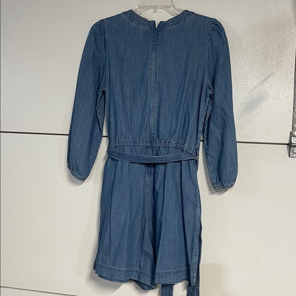 GAP WOMENS BLUE DENIM CHAMBRAY ROMPER LONG SLEEVE 4/SMALL - Picture 5 of 7